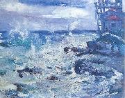 Lovis Corinth Sturm auf Cap Ampeglio France oil painting artist